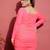Pink Mesh Ruched Bodycon Dress