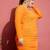 Orange Mesh Ruched Bodycon Dress