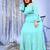 Turquoise Blue Off Shoulder Tiered Belted Maxi Dress