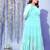 Turquoise Blue Off Shoulder Tiered Belted Maxi Dress