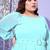 Turquoise Blue Off Shoulder Tiered Belted Maxi Dress