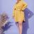 Mustard Front Open Button Shirt Dress