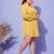 Mustard Front Open Button Shirt Dress