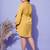 Mustard Front Open Button Shirt Dress