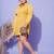 Mustard Front Open Button Shirt Dress
