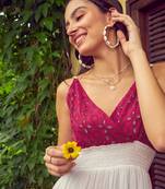 White Contrast Schiffli Bodice Strappy Midi Dress