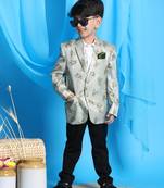 VASTRAMAY Boys' Green Blazer