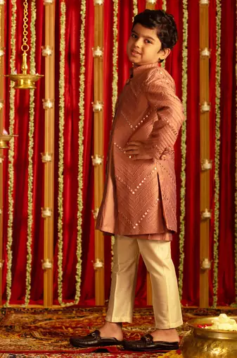  Purple And Cream Ethnic Combo Set
