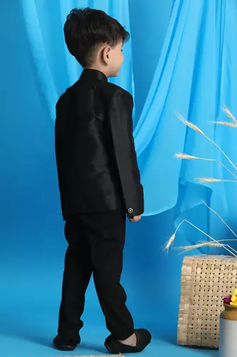  Black bandhgala jodhpuri jacket for boys