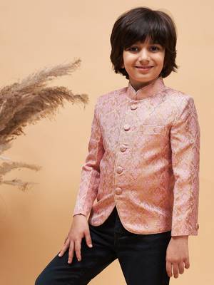  Pink boys bandhgala jacket 1