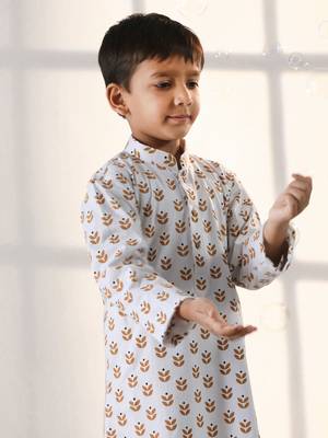 Boys' White Kurta 4