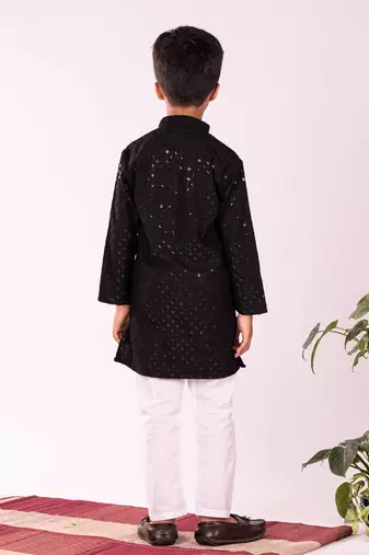  Black Kurta And Pyjama Set