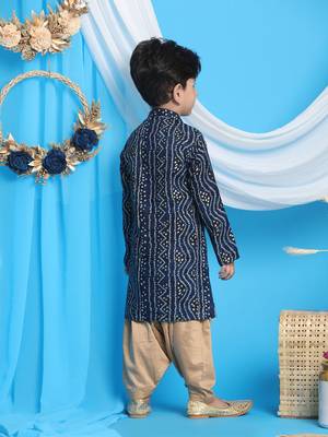  Blue And Rose Gold Kurta Patiala Set 3
