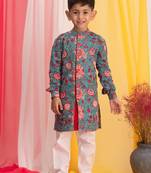  Blue And White Kurta Pyjama Set