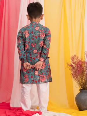  Blue And White Kurta Pyjama Set 3