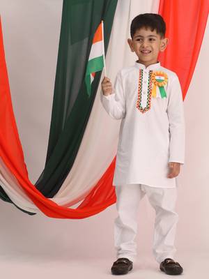 White Kurta Pyjama Set 1