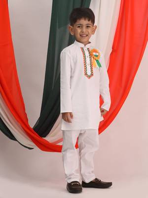 White Kurta Pyjama Set 2