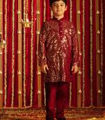  Maroon Kurta Pyjama Set