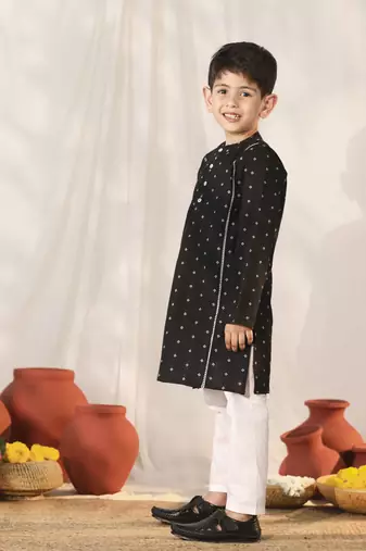  Black Kurta Pyjama Set