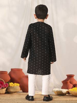  Black Kurta Pyjama Set 3