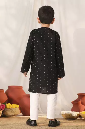  Black Kurta Pyjama Set