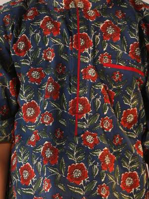  Navy Blue Kurta Pyjama Set 4