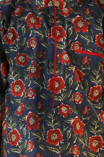  Navy Blue Kurta Pyjama Set
