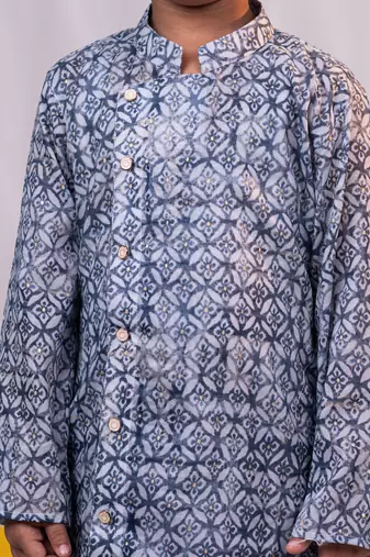  Blue And White Kurta Pyjama Set