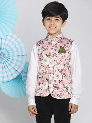  Multicolor-Base-Peach Nehru Jacket 1