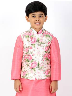  Multicolor-Base-Pink Nehru Jacket 1