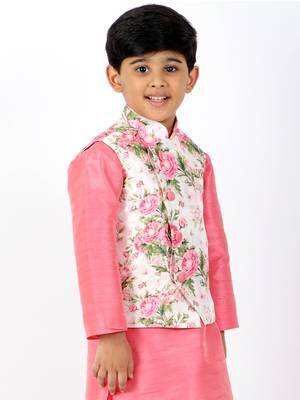  Multicolor-Base-Pink Nehru Jacket 2