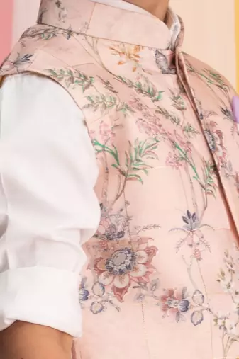  Pink Nehru Jacket