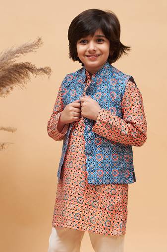 Boys' Blue Nehru Jacket