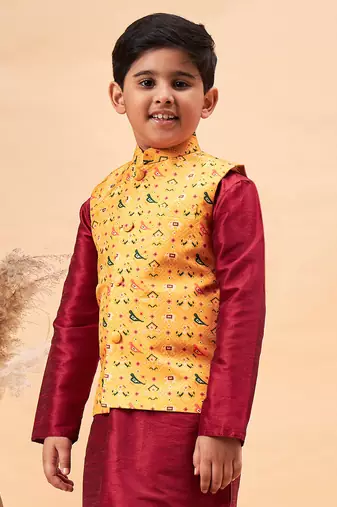  Yellow Nehru Jacket