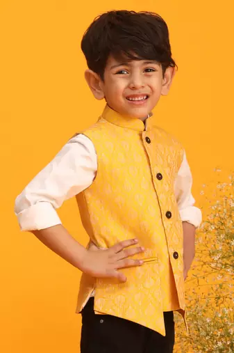  Yellow Nehru Jacket