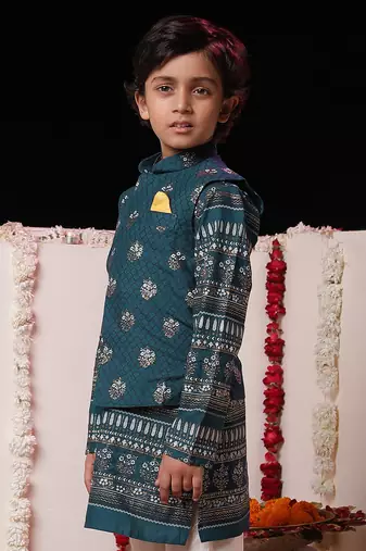  Navy Blue Nehru Jacket