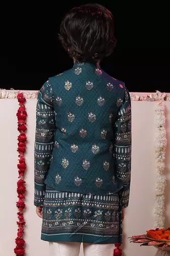  Navy Blue Nehru Jacket