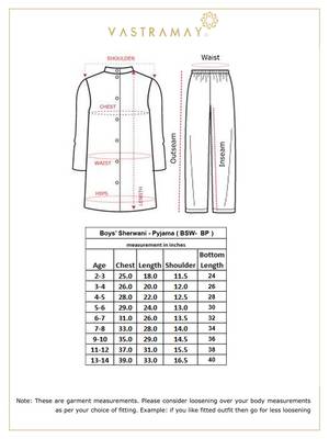 Boys' Sherwani And Embellished Dupatta Set 5
