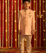 Pink And Cream Sherwani Set