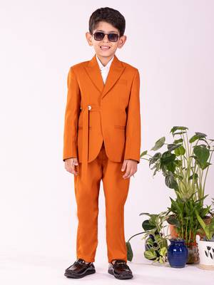  White And Orange Shirt Blazer And Pant 1