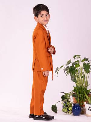  White And Orange Shirt Blazer And Pant 2
