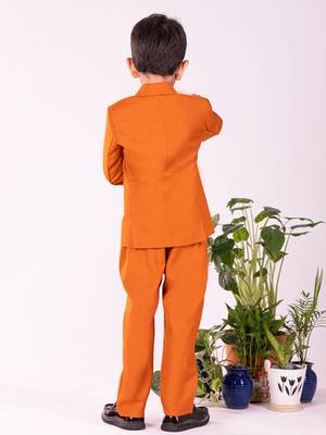  White And Orange Shirt Blazer And Pant 3
