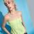 Neon Green Denim Off Shoulder Regular Top