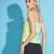 Neon Green Denim Off Shoulder Regular Top