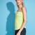 Neon Green Denim Off Shoulder Regular Top