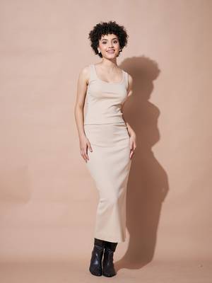 Beige Rib Sleeveless Top 6