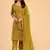 Mustard georgette embroidered designer salwar suit
