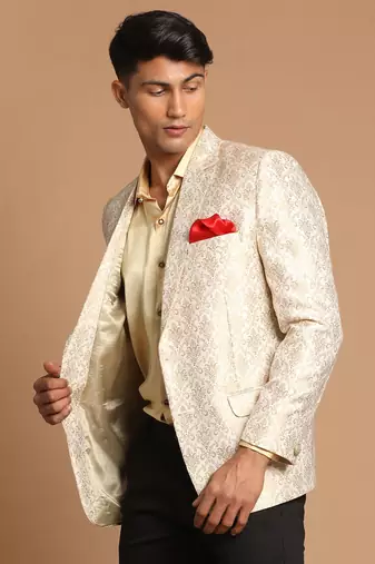 Gold And Beige Blazer