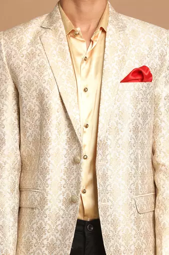 Gold And Beige Blazer