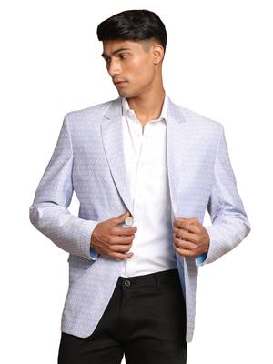 Men'S Aqua Jaquared Blazer 1